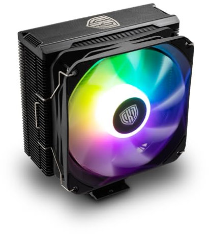 Kolink CPU Kühler RGB Umbra EX-180 - Prozessor Kühler -Leise Prozessor Lüfter 120mm mit ARGB-Beleuchtung 4-Pin PWM - AMD AM4 CPU - Intel LGA1700/1200/20XX/115