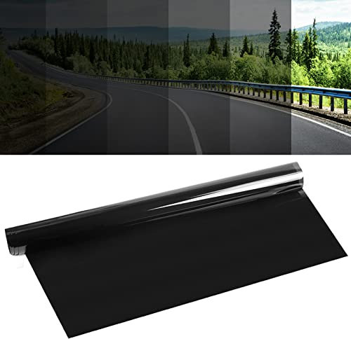 Mioloe Scheibentönungsfolie Auto, 5%/20%/35%/50%/70% VLT Autoscheiben Tönungsfolie Auto Tönung Glas Verdunkelung Aufkleber Sommer UV-Schutz Autozubehör, 50 * 300CM (35% VLT)