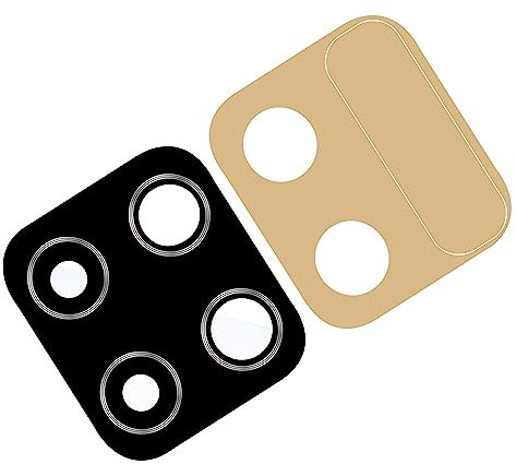 IS-TECK Compatibile con Samsung Galaxy A12 A125 lente di ricambio per fotocamera in vetro, incl. set di colla
