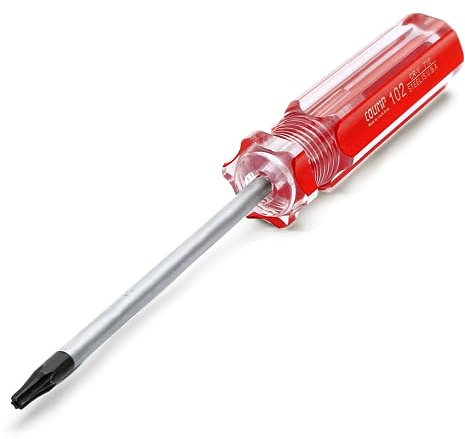 Luomorgo 1 cacciavite Torx T10, cacciavite a punta magnetica T10 x 75 mm con manico in PVC isolato, cacciavite Torx di sicurezza per riparazione dispositivi, elettrodomestici