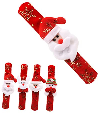 Hohopeti Rentier-slap-armband Blinkendes Schlagarmband Weihnachtspatscharmbänder 1 Plüsch-rentier-schlagarmbänder Weihnachten Beleuchten Armb?nder Slap-armbänder Erdfarben Lipgloss Kind