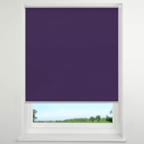 Doppelrollo Klemmfix Ohne Bohren 100 x 120 cm Sonnenschutz Blickdicht Rollos für Fenster Klemmfix Verstellbare für Fenster & Tür, Lila