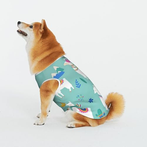 Alpaka Llama Haustier Katze Hund Shirt Baumwolle T-Shirt Haustier Weihnachten Pullover Weich Bequem Baumwolle Pyjama Haustier Katze Junge Hund Dress Up Kostüme