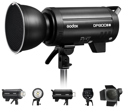 GODOX DP800IIIV Flash de Studio Professionnel Photographie Kit d'éclairage vidéo 800Ws 5800±200K 2.4G Wireless X System Ventilateur intégré à Haute Vitesse Convient pour Le Portrait
