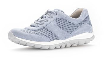 Gabor Damen Low-Top Sneaker, Frauen Halbschuhe,Wechselfußbett,Turnschuhe,Laufschuhe,schnürschuhe,schnürer,Plateausohle,Azur,38.5 EU / 5.5 UK