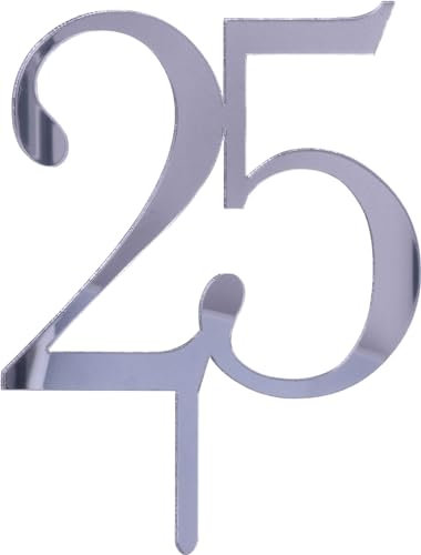 Cake Topper 25 silber
