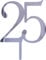 Cake Topper 25 silber