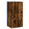 vidaXL Mobile TV a Parete con Luci LED Rovere Fumo 40,5x35x80 cm