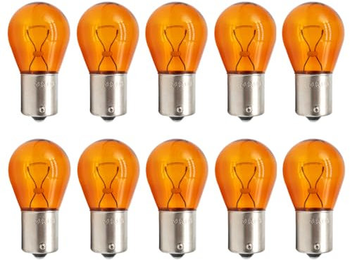 ShuoHui PY21W Lampada per indicatore di direzione, 12 V, colore arancione, giallo, lampada bau15s per auto, S25, 21 W, lampadina lampeggiante (2)