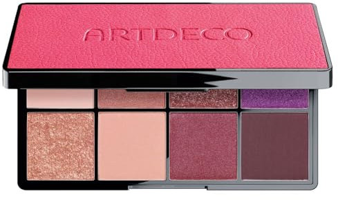ARTDECO Eyelights Palette - 8 Puderlidschatten mit intensiver Deckkraft, Summer Vibes, LIMITED EDITION Leder-Design und integriertem Spiegel - 1 x 1 Stk