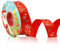 Psxuie Satinband Rot, 2.5cm x 23m, Merry Christmas, Weihnachtsband, Geschenkband, Polyester, Klassisch, Rot, Weihnachten