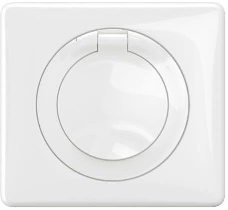 LEGRAND - Prise Electrique Murale avec Terre Céliane Surface Confort + Plaque - Prise Etanche IP44 - Prise Affleurante avec Socle Rétractable - Blanc