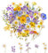 120 Transparente Scrapbooking Aufkleber, PET Blumen Aufkleber Pflanzen Sticker, Flower Stickers, Blumenaufkleber für Scrapbook Fotoalbum Sammelalbum Tagebücher Karten