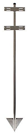 Rottner Theresa Briefkastenständer Inox Edelstahl HxBxT 1705x240x54 mm für alle Rottner Briefkästen zur freistehenden Montage inklusive Bohranleitung und Verankerungsmaterial
