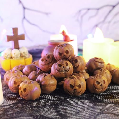 Herbstdeko Halloween Mini Kürbis Dekoration, 20 Stück Halloween Deko Herbst Deko Puppenhaus Miniaturen Halloween Kürbis Deko aus Harz, Herbst Dekoration für Herbstdeko Halloween Tischdeko (20 Stück)
