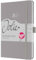 Harenberg Wochenkalender Jolie A5 2025 pearl grey - SIGEL - 1 Woche auf 2 Seiten - Terminplaner mit Textileinband, Gummiband, Stiftschlaufe, Einstecktasche und Stickerbogen - 13,5 cm x 20,3 cm