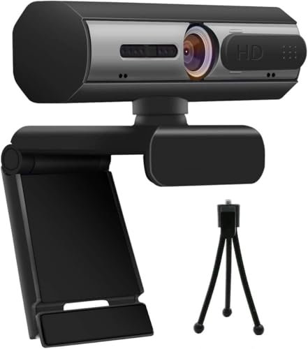 Full HD Webcam mit Autofokus, 4x Digitalzoom, Weitwinkelobjektiv, Dual Noise-Cancelling Mikrofon, Auto-Lichtkorrektur, Plug & Play, 1080p für PC, Laptop, Streaming, Videokonferenzen & Homeoffice
