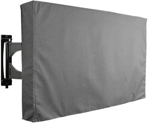 Housse écran TV Housse de protection TV d'extérieur 50-52- Avec couvercle inférieur - Matériau résistant aux intempéries for protéger votre téléviseur Protection d'écran de télévision(Grey,FOR 30-32in