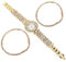 GAROZATION 2st Quarz-Armband Edelsteine Frauen Uhren Rinde Silberne Damenuhr Kette Silberne Uhr Schmuck Automatisch Digitaluhr Armbanduhren Für Damen Golduhren Damen Golden Rostfreier Stahl
