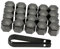 Sanfoelek - Tapón para tuercas de rueda de coche, color gris, 20 unidades, 19 mm, para Opel