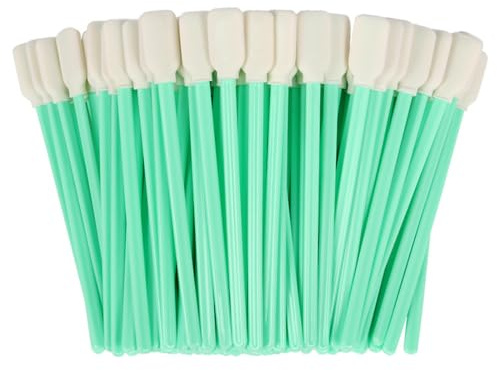 BHIPKOT 100 Stück Lint-Free Mini Cleaning Sticks, Long Cotton Swabs for Drains, Leather, Alcohol, Inkjet Printers, and Camera Lens Cleaning
