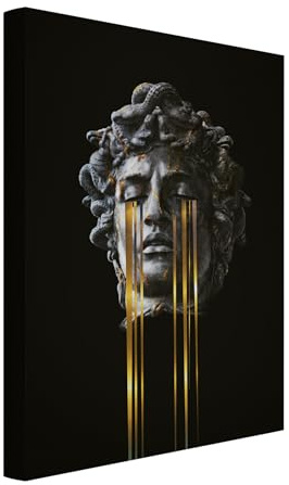 micasia Akustikbild Kunstdruck Schallschutzbild 4cm Keilrahmen & Schallabsorber - Kunstkopie Fotomontage schwarz Wohnzimmer Schlafzimmer Bild für bessere Raumakustik 1604 (50x70cm)