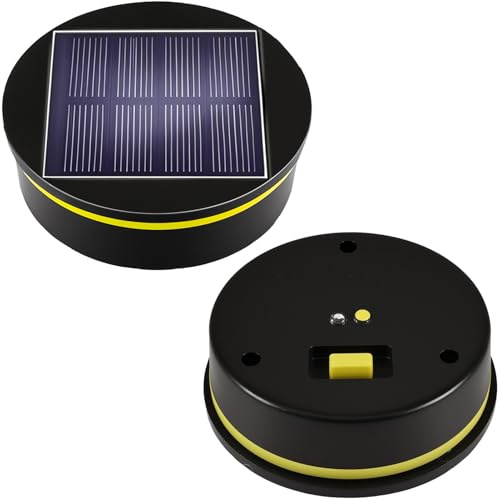 Joycabin Solarlampen Ersatz Top 8cm mit LED Warmweiß Licht Solardeckel, IP65 Wasserdicht Solarbatteriekasten Solarleuchten Solarpanel Ersatzteil für Solarlampen Laterne Deckel Garten (2 Stück 8cm)