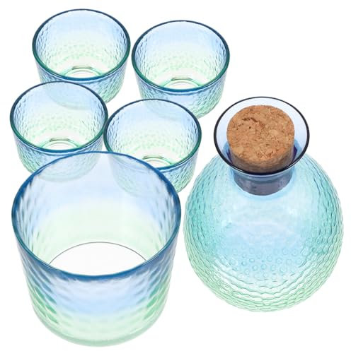 TOPBATHY Sake Botella De Vidrio Taza Japonesa Para Servir Sake Japonés Para Cena Restaurante o Celebración Casa Juego De Obsequio De
