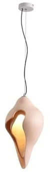 UQVUFIYJ Lampadario a conchiglia in gesso resina francese camera da letto sala da pranzo tavolo da soggiorno scala isola lampadario decorativo LEDE27 sorgente luminosa lampadario moderno e minimalista