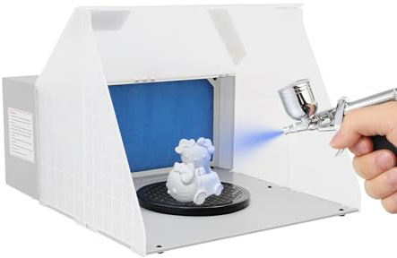 Airbrush Absauganlage 4 M³/Min, Mini Spritzkabine Mit Abluftventilator, Lackierkabine Für Modellbau Airbrush-Arbeiten, 25w