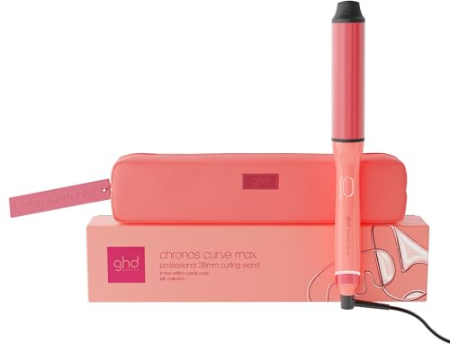 ghd Chronos Curve Hair Curler Wand, Long Lasting Frizz Free Curls | 38mm Barrel for Loose Waves, Ultra-Zone Technology, Fast Heat Up, Smooth Styling, Ideal for Long Hair, UK Plug