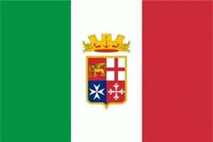 FRIP –Versand Italien Wappen & Krone Naval Fahne Flagge Gr. 1,50x0,90m mit Ösen