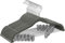 SONGMICS Grucce Pantaloni con Pinze, 12 Pezzi, Grucce Appendiabiti in Velluto, 42,5 cm, Appendini con Pinze Regolabili, Salvaspazio, Antiscivolo, per Gonne, Cappotti, Grigio CRF12V