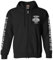 Harley-Davidson Men's Lightning Crest Full-Zippered Hooded Sweatshirt, Black