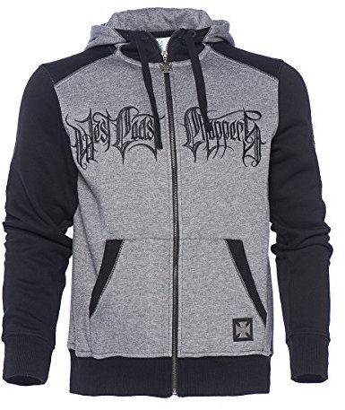 WCC West Coast Choppers Hoodie OG Cross Hoody Zip Grey-XXL