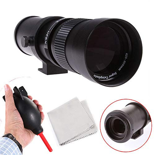 420-800mm F/8.3 Manual Focus Telephoto Zoom Lens Teleconverter Lens Support T2 Mount Adapter for Canon EOS 5D I II III IV, 6D, 7D, 10D 400D, 450D, 500D, 550D, 600D, 700D, 1000D, 1100D, 1200D Camera