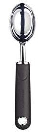 MasterClass Paletta per gelato con impugnatura morbida, acciaio inox, 20 cm, nero