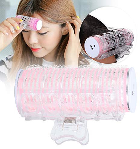 Lockenwickler, elektrischer Lockenwickler, USB tragbare Bangs Curling Friseur Lockenwickler Frauen DIY Haarstyling Tool(Rosa)
