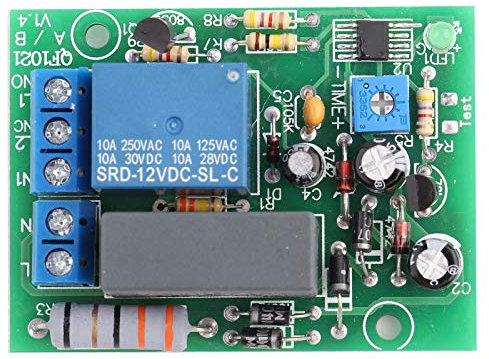Timer Delay Switch Module AC100V~250V Input Timing Delay Timer Relay Switch Adjustable Timer Module Time Delay Turn OFF Relay Module(0~100min Delay Time)