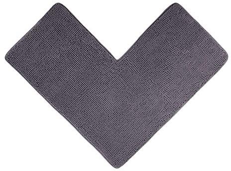 WohnDirect Eck Duschmatte 100 x 100 x 50 cm | Grau - rutschfest & Waschbar - idealer Duschvorleger für eckige Duschkabinen zum Set kombinierbar - Badematten & Badteppiche