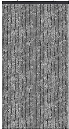 Bestlivings Flauschvorhang in Sondergröße - Türvorhang Breite: 120cm - Länge: 250cm, Dunkelgrau