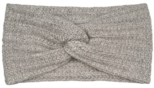 styleBREAKER Damen Strick Stirnband mit Rippstrickmuster und Twist Knoten, Rippmuster, warmes Winter Haarband, Headband 04026059, Farbe:Hellgrau