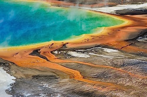adrium Poster-Bild 110 x 70 cm: Detailansicht des Grand Prismatic Spring im Yellowstone NP Wyoming USA (40387906)