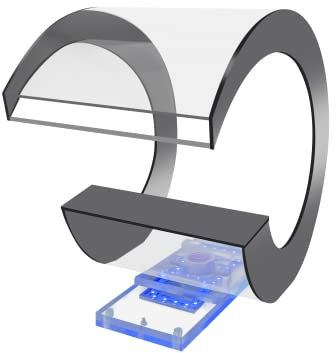 LONGRUN Fontana a cascata dello stagno, lama di cannone a cascata acrilica a forma di J con 7 colori LED, kit di spruzzo d'acqua con piscina completa per piscina fuori terra 23.5x36x35cm