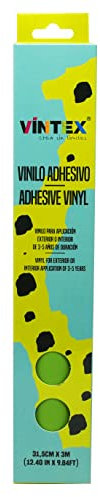 VINTEX - Vinilo Adhesivo Acabado Verde Claro Mate 3m x 31,5cm - para Interior y Exterior - Apto para Plotter de Corte - Durabilidad de 3 a 5 Años - Vinilo de Rotulación