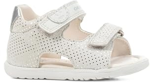 GEOX BABY B SANDAL MACCHIA GIR FIRST STEPS OFF WHITE/LT SILVER 19_EU