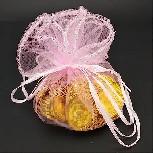Hamthuit 10 Stück 26 cm große Organza-Beutel Organza Schmuck Beutel Hochzeit Gastgeschenke und Geschenke Runde Organza Beutel