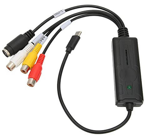 QANYEGN Capture Card Device, Sound Video Capture Card, RCa To USB Converter Adapter for Easy Transfer and Recording