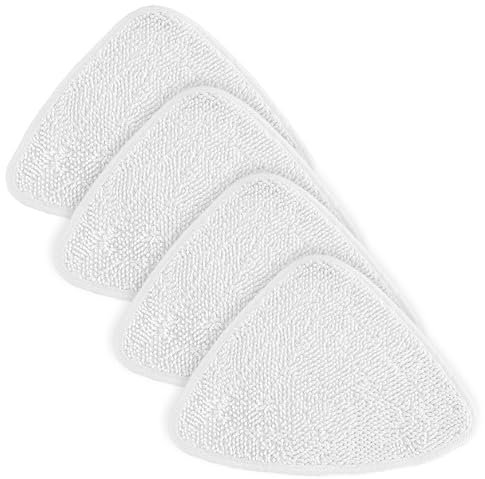 4 panni in microfibra, accessori per pulizia a vapore, coperture per panno abrasivo, accessori di ricambio triangolari (bianco)