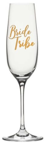 Bride Tribe Wedding Bridal Hen Do Party Vinyl Decal Champagne Wine Glass Sticker